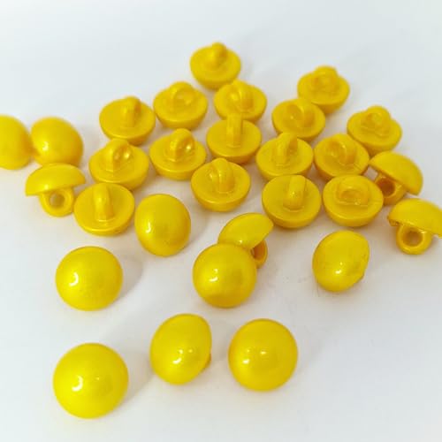 MajorCrafts Knöpfe aus hochwertigem Acryl, klein, rund, Pilzschaft, 11 mm, Gelb, 24 Stück MajorCrafts Knöpfe aus hochwertigem Acryl, klein, rund, Pilzschaft, 11 mm, Gelb, 24 Stück von Majorcrafts