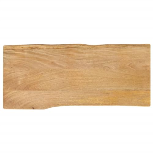 Baumkante Tischplatte Rechteckig Holzplatte Ersatzplatte Massivholzplatte Holztischplatte Holz Platte für Heimwerker, Arbeitsplatten, 100x40x3,8 cm Massivholz Mango von Makastle