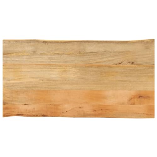 Baumkante Tischplatte Rechteckig Holzplatte Ersatzplatte Massivholzplatte Holztischplatte Holz Platte für Heimwerker, Arbeitsplatten, 120x60x2,5 cm Massivholz Mango von Makastle