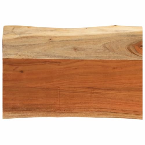Baumkante Tischplatte Rechteckig Holzplatte Ersatzplatte Massivholzplatte Holztischplatte Holz Platte für Heimwerker, Arbeitsplatten, 50x40x3,8 cm Massivholz Akazie von Makastle