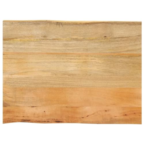 Baumkante Tischplatte Rechteckig Holzplatte Ersatzplatte Massivholzplatte Holztischplatte Holz Platte für Heimwerker, Arbeitsplatten, 80x60x3,8 cm Massivholz Mango von Makastle