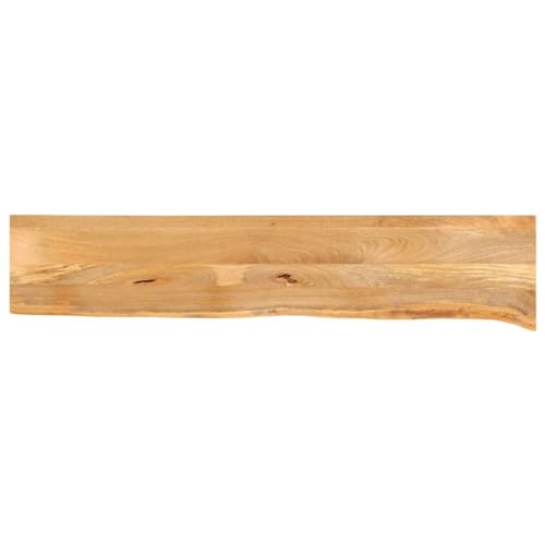 Tischplatte Baumkante Schreibtischplatte Holzplatte Ersatzplatte Holztischplatte Holz Platte für Heimwerker, Arbeitsplatten, 180x20x2,5 cm Massivholz Mango von Makastle