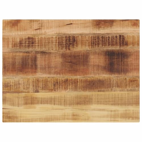 Tischplatte Rechteckig Holzplatte Ersatzplatte Massivholzplatte Holztischplatte Holz Platte für Heimwerker, Arbeitsplatten, 80x70x1,5 cm Raues Massivholz Mango von Makastle