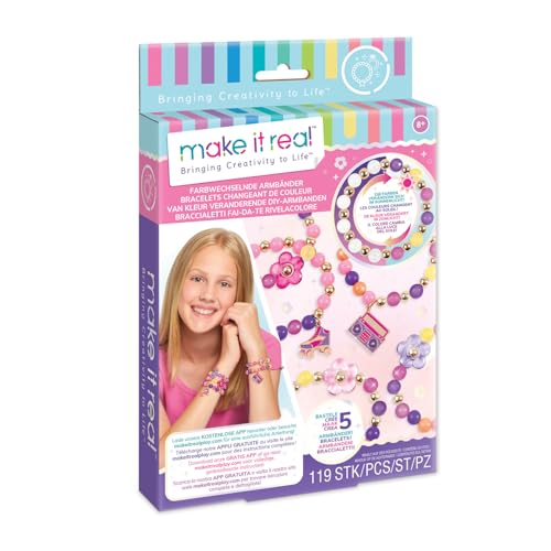 Make It Real 2901217 Farbwechselnde Armbänder-Set, DIY Schmuckset mit magischen Perlen, Armband selber basteln, Bastelset, Kreativ-Kit für Kinder Make It Real 2901217 Farbwechselnde Armbänder-Set, DIY Schmuckset mit magischen Perlen, Armband selber basteln, Bastelset, Kreativ-Kit für Kinder von Make It Real