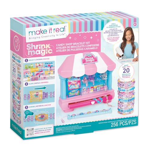 Make It Real 2901758 Shrink Magic Candy Shop Armbänder-Set, DIY Schmuckset mit Schrumpffolie, Armband selber basteln, Bastelset, Kreativ-Kit für Kinder Make It Real 2901758 Shrink Magic Candy Shop Armbänder-Set, DIY Schmuckset mit Schrumpffolie, Armband selber basteln, Bastelset, Kreativ-Kit für Kinder von Make It Real