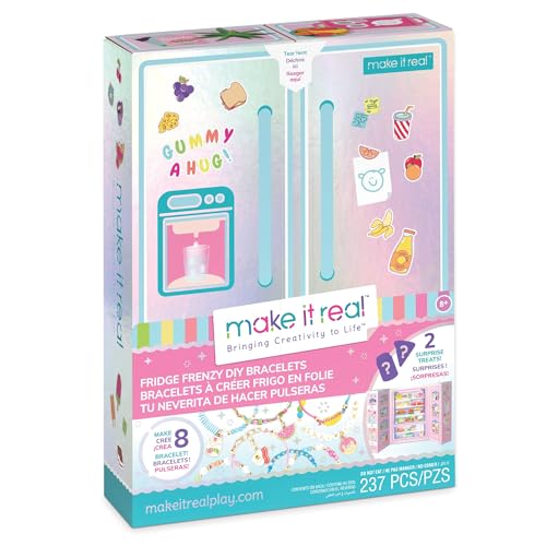 Make It Real: Kühlschrank-Frenzy-Armbänder zum Selbermachen, 237-teiliges Schmuckset, Basteln und Gestalten von 8 Armbändern, über 200 Perlen, Süßigkeiten und Lebensmittel-Themen-Charms Make It Real: Kühlschrank-Frenzy-Armbänder zum Selbermachen, 237-teiliges Schmuckset, Basteln und Gestalten von 8 Armbändern, über 200 Perlen, Süßigkeiten und Lebensmittel-Themen-Charms von Make It Real