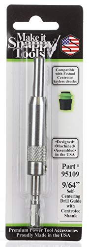 Snappy Tools 9/64 Zoll selbstzentrierender Scharnier-Bit, passend für Festool Centrotec Chucks #95109 von Make it Snappy