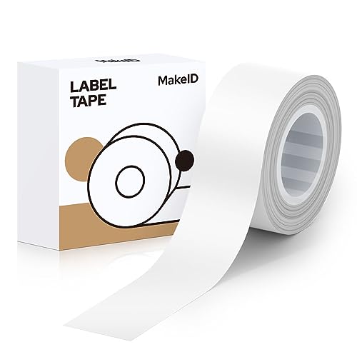 Makeid Kompatibel Etikettenband 16mm x 4m Hitzebeständig Selbstklebend als Ersatz für Makeid L1/Q1/E1 L-16F1 Pro Weiß von Makeid