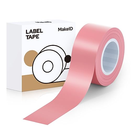 MakeID Etikettenband 16 mm x 4 m, kompatibel MakeID L1/ Q1/ E1, selbstklebende Etiketten, wasserfest, Büro, Zuhause, Schule Kendall Rose von Makeid