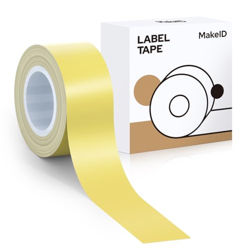 MakeID L1 Q1 E1 Etikettenband, 16 mm * 4 m Wasserdichte laminierte Nachfüllungen Benutzerdefinierte Aufkleber für Büro Zuhause Thermische Aufkleber Ersatz von Makeid