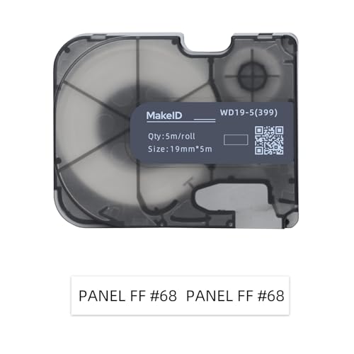 MakeID Mehrzweck-Etiketten aus Nylon mit Band für industrielle Etikettiermaschine P31, vielseitig einsetzbare Endlosetiketten für Kabelkennzeichnung, allgemeine Identifikation, Labor und DataCom, 1,9 von Makeid