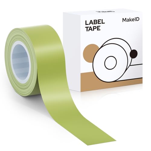 MakeID Q1 E1 Etikettenband, 16 mm * 4 m Wasserdichte laminierte Nachfüllungen Benutzerdefinierte Aufkleber für Büro Zuhause Thermische Aufkleber Ersatz von Makeid