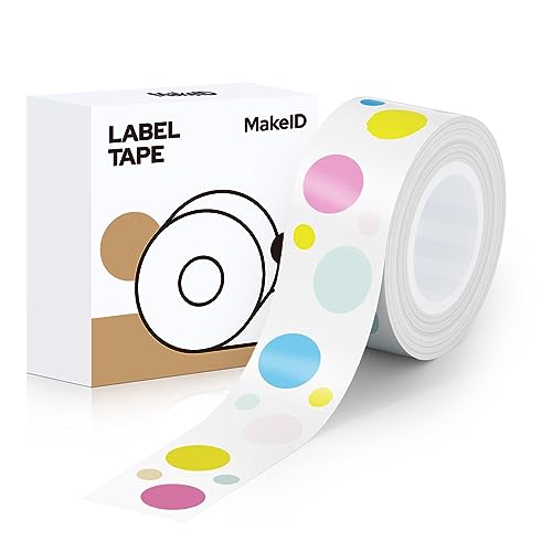 Makeid Kompatibel Etikettenband 16mm x 4m farbig Hitzebeständig Selbstklebend als Ersatz für Makeid L1/Q1/E1 Bonbons von Makeid