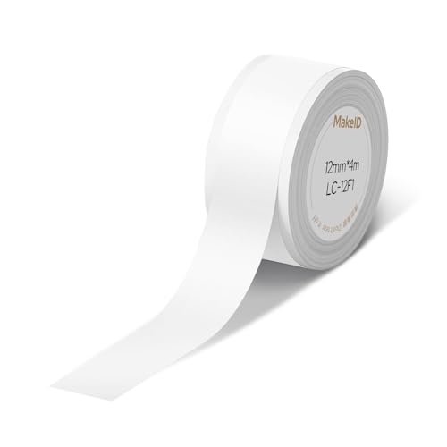 Makeid L1-C Nachfüllband für Etikettiergerät, 12 mm x 4 m, kontinuierliches laminiertes Thermoetikett, wasserdicht, selbstklebend, kompatibel mit Druckern Makeid L1-C Nachfüllband für Etikettiergerät, 12 mm x 4 m, kontinuierliches laminiertes Thermoetikett, wasserdicht, selbstklebend, kompatibel mit Druckern von Makeid