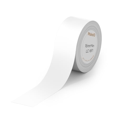Makeid L1-C Nachfüllband für Etikettiergerät, 16 mm x 4 m, kontinuierliches laminiertes Thermoetikett, wasserdicht, selbstklebend, kompatibel mit Druckern Makeid L1-C Nachfüllband für Etikettiergerät, 16 mm x 4 m, kontinuierliches laminiertes Thermoetikett, wasserdicht, selbstklebend, kompatibel mit Druckern von Makeid