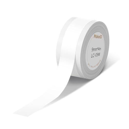 Makeid L1-C Nachfüllband für Etikettiergerät, 9 mm x 4 m, kontinuierliches laminiertes Thermoetikett, wasserdicht, selbstklebend, kompatibel mit Druckern Makeid L1-C Nachfüllband für Etikettiergerät, 9 mm x 4 m, kontinuierliches laminiertes Thermoetikett, wasserdicht, selbstklebend, kompatibel mit Druckern von Makeid