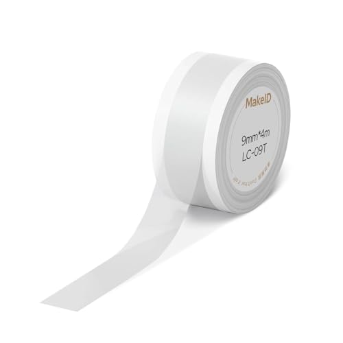 Makeid L1-C Nachfüllband für Etikettiergerät, 9 mm x 4 m, kontinuierliches laminiertes Thermoetikett, wasserdicht, selbstklebend, kompatibel mit Druckern Makeid L1-C Nachfüllband für Etikettiergerät, 9 mm x 4 m, kontinuierliches laminiertes Thermoetikett, wasserdicht, selbstklebend, kompatibel mit Druckern von Makeid