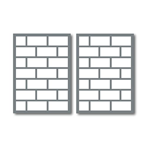 Kunstziegel-Schablonen-Set – enthält 2 identische Ziegelwand-Schablonen zum Malen großer Musterdesigns auf Wänden, Böden und mehr – eine tolle Wandschablone, Bodenschablone und von Makely
