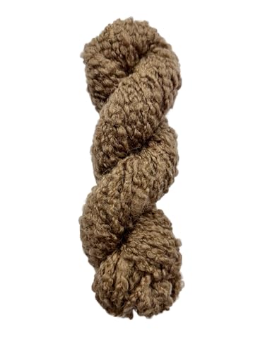 Maker's Craft Boucle Merino Bulky Wool Garn, 100 g, 18 Yards, sehr luxuriöses und weiches Garn zum Stricken, Häkeln und Weben, DIY mit Vintage-Farben (Kamel) von Maker's Craft
