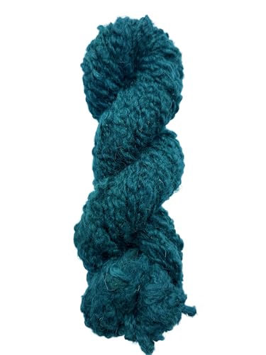 Maker's Craft Boucle Merinowolle, 100 g, 18 Meter, sehr luxuriöses und weiches Garn zum Stricken, Häkeln und Weben, DIY mit Vintage-Farben (Blaugrün) von Maker's Craft