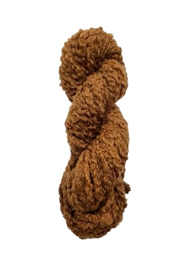 Maker's Craft Boucle Merinowolle, 100 g, 18 Meter, sehr luxuriöses und weiches Garn zum Stricken, Häkeln und Weben, DIY mit Vintage-Farben (Gold) von Maker's Craft