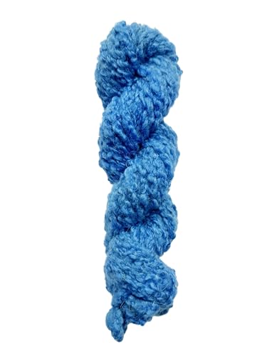 Maker's Craft Boucle Merinowolle, 100 g, 18 Meter, sehr luxuriöses und weiches Garn zum Stricken, Häkeln und Weben, DIY mit Vintage-Farben (Hellblau) von Maker's Craft