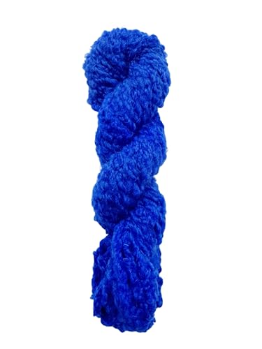 Maker's Craft Boucle Merinowolle, 100 g, 18 Meter, sehr luxuriöses und weiches Garn zum Stricken, Häkeln und Weben, DIY mit Vintage-Farben (Indigo) von Maker's Craft