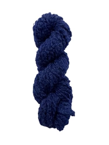 Maker's Craft Boucle Merinowolle, 100 g, 18 Meter, sehr luxuriöses und weiches Garn zum Stricken, Häkeln und Weben, DIY mit Vintage-Farben (Marineblau) von Maker's Craft