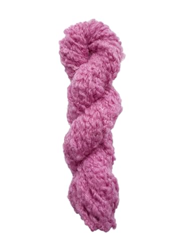 Maker's Craft Boucle Merinowolle, 100 g, 18 Meter, sehr luxuriöses und weiches Garn zum Stricken, Häkeln und Weben, DIY mit Vintage-Farben (Rosa) von Maker's Craft