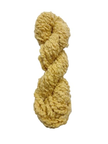 Maker's Craft Boucle Merinowolle, 100 g, 18 Meter, sehr luxuriöses und weiches Garn zum Stricken, Häkeln und Weben, DIY mit Vintage-Farben (gelb) von Maker's Craft