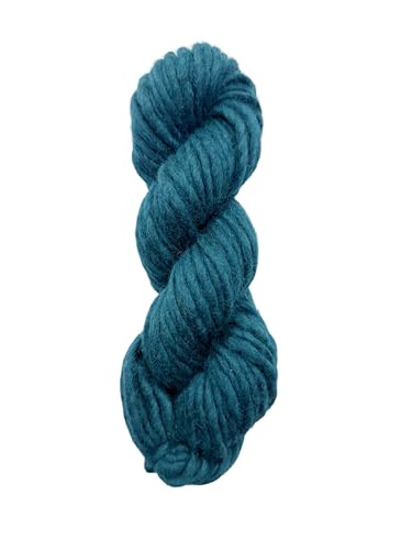 Maker's Craft Einlagiges Merinowolle, 100 g, 22,7 m, sehr luxuriöses und weiches Garn zum Stricken, Häkeln, Weben und Weben, DIY mit Vintage-Farben (Blaugrün) von Maker's Craft