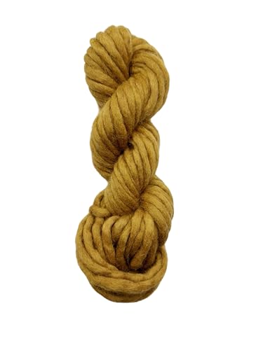 Maker's Craft Handfilz-Merinowolle, 100 g, 13,7 m, sehr luxuriöses und weiches Garn zum Stricken, Häkeln, Weben und Weben, DIY, mit Vintage-Farben (Gold) von Maker's Craft