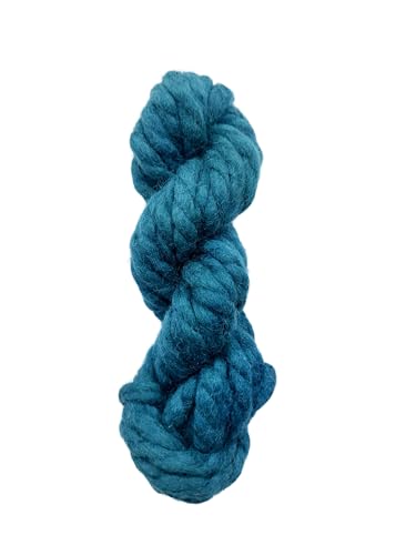 Maker's Craft Twisted Merino Super Bulky Wollgarn, 100 g, sehr luxuriöses und weiches Garn zum Stricken, Häkeln, Weben und Weben, DIY mit Vintage-Farben (Blaugrün) von Maker's Craft