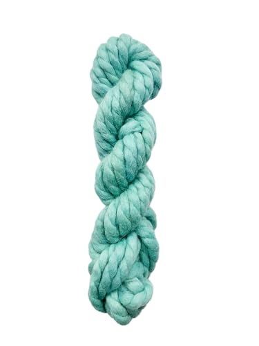 Maker's Craft Twisted Merino Super Bulky Wollgarn, 100 g, sehr luxuriöses und weiches Garn zum Stricken, Häkeln, Weben und Weben, DIY mit Vintage-Farben (Meergrün) von Maker's Craft