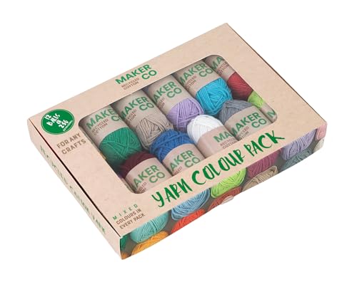 MakerCo - Recyceltes Baumwollgarn – 12 Packungen à 25 g je Farbe MakerCo - Recyceltes Baumwollgarn – 12 Packungen à 25 g je Farbe von MakerCo