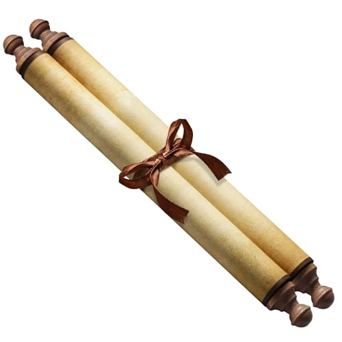 Makevivi 1 x Blanko-Papier mit Holzstäben, für freche oder schöne Listen, Schreiben, Hochzeitsgelübde, Einladungen, Liebesbrief, Cosplay-Requisite, Renaissance, 24,1 x 80 cm (Stil 4) von Makevivi