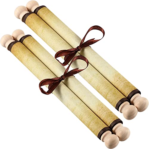 Makevivi Blanko-Papier mit Holzstäben, für freche oder schöne Listen, Schreiben, Hochzeitsgelübde, Einladungen, Liebesbriefe, Cosplay-Requisiten, Renaissance, 18 x 77,5 cm, 2 Stück Makevivi Blanko-Papier mit Holzstäben, für freche oder schöne Listen, Schreiben, Hochzeitsgelübde, Einladungen, Liebesbriefe, Cosplay-Requisiten, Renaissance, 18 x 77,5 cm, 2 Stück von Makevivi