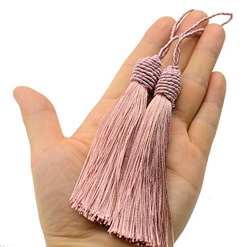 20pcs 15.5cm / 6 Zoll Quaste Seidige Quaste Machen mit 2-Zoll-Kabel Schleife und kleinen Chinesischen Knoten für Schmuckherstellung, Souvenir, Lesezeichen, DIY Handwerk Zubehör von Makhry