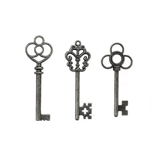 Makhry Gemischte 30 Vintage Schlüssel Hochzeit Schlüssel Santa Schlüssel Weihnachts Schlüssel Alte Schlüssel für Hochzeit/Weihnachts Dekoration (Antikes Zinn) von Makhry