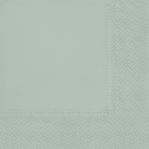 Dekorative Papierservietten, 3-lagig, für Serviettentechnik, 33 x 33 cm, Salbei, 20 Stück von Maki
