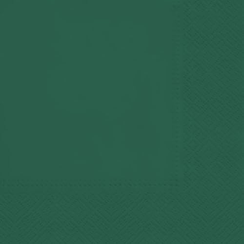 Servietten aus Seidenpapier, 3-lagig, 33 x 33 cm, Smaragdgrün, 20 Stück von Maki