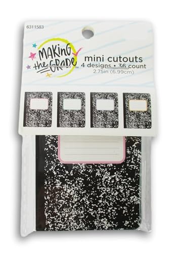 Composition Notizbuch Druck Papier Ausschnitt Student Badge - Mini Pinnwand Dekor Formen - 36 Stück von Making the Grade