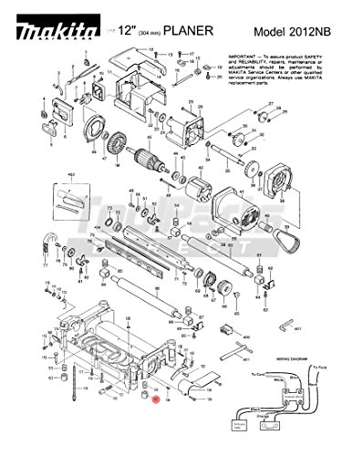 Makita 252427-2 Nuss für Modell 2012NB Elektrohobel, M14L Größe Makita 252427-2 Nuss für Modell 2012NB Elektrohobel, M14L Größe von Makita