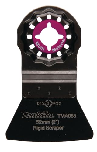 Makita B-64989 Starlock HCS Schaber 52 mm starr TMA065 Multi Material, für Mörtel, Leim, Teppichreste, Silikonfugen, für Multitool, Multifunktionswerkzeug, 1 Stück von Makita