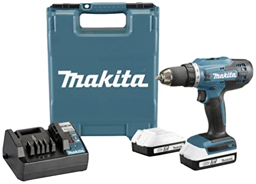 Makita DF488D002 Akku-Bohrschrauber 18V 1.5Ah Li-Ion inkl. 2. Akku, inkl. Ladegerät, inkl. Koffer Batteriebetrieben von Makita