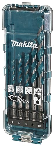 Makita E-16732 Multibohrer-Set 5-teilig in Aufbewahrungsbox, Universalbohrer für Stein, Metall, Holz, Kunststoff, Weichfliesen, Aluminium uvm., Ø 4-10 mm, 1/4"-Sechkantaufnahme Makita E-16732 Multibohrer-Set 5-teilig in Aufbewahrungsbox, Universalbohrer für Stein, Metall, Holz, Kunststoff, Weichfliesen, Aluminium uvm., Ø 4-10 mm, 1/4"-Sechkantaufnahme von Makita