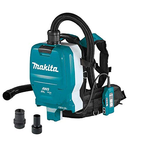Makita XCV10ZX 18V X2 LXT Lithium-Ion (36V) Brushless Cordless 1/2 Gallon HEPA Filter Backpack Dry Dust Extractor, AWS Capable, Tool Only von Makita