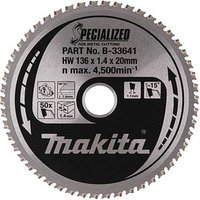 makita B-33641 SPECIALIZED Kreissägeblatt 136,0 mm, 50 Zähne, 1 St. makita B-33641 SPECIALIZED Kreissägeblatt 136,0 mm, 50 Zähne, 1 St. von Makita