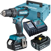 makita DHP485RTJ Akku-Schlagbohrschrauber-Set 18,0 V, mit 2 Akkus von Makita