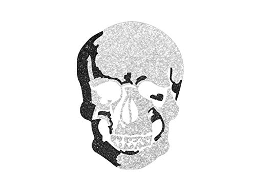 Bügelbild Glitter/Glitzer Totenkopf 11x7 Silber Applikation Karneval Bügelbild Glitter/Glitzer Totenkopf 11x7 Silber Applikation Karneval von Makotex